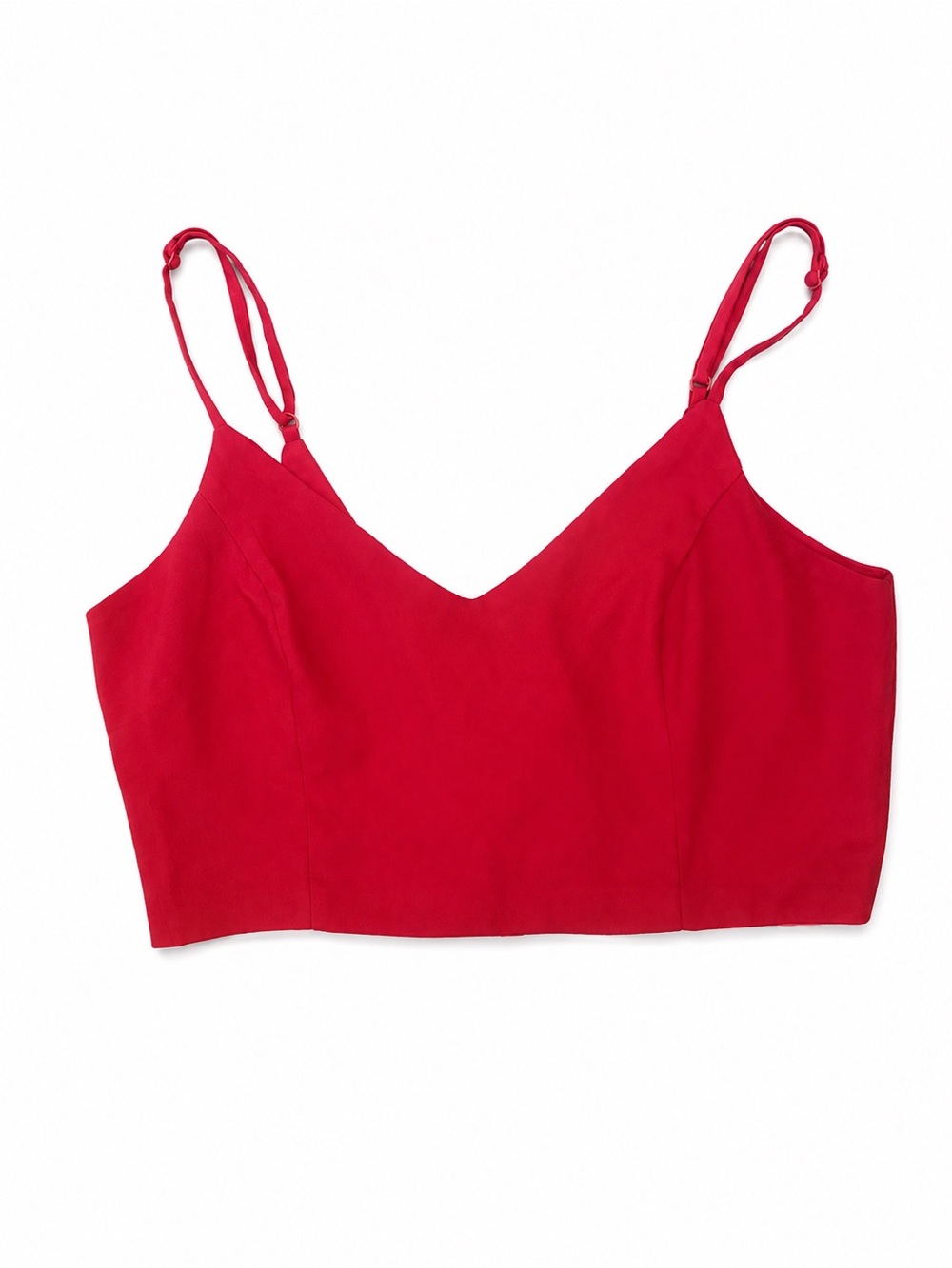 Lulu's Crimson V-Neck Crop Bralette